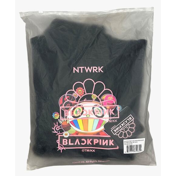BLACKPINK Unisex X Takashi Murakami Flying Panda Hoodie Sweatshirt in Black - Picture 5 of 5